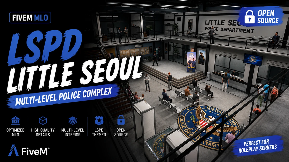 LSPD Little Seoul MLO FiveM | Multi-Level Police Complex | Open Source